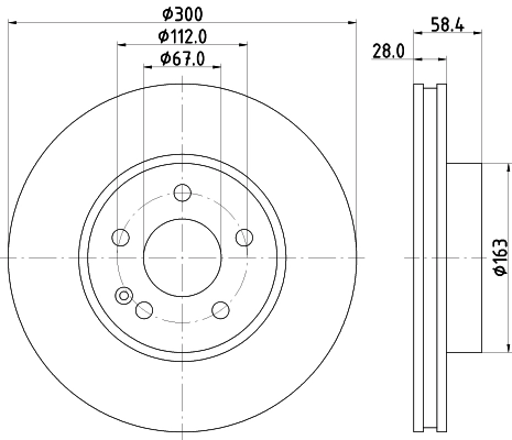 Тормозной диск HELLA/BEHR/PAGID 8DD 355 110-071