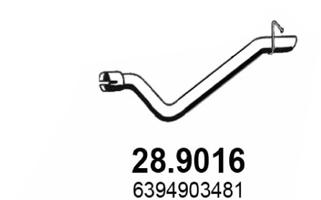 Труба выхлопного газа ASSO 28.9016