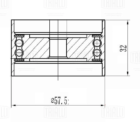 Паразитный / ведущий ролик зубчатый ремень TRIALLI CM 6237