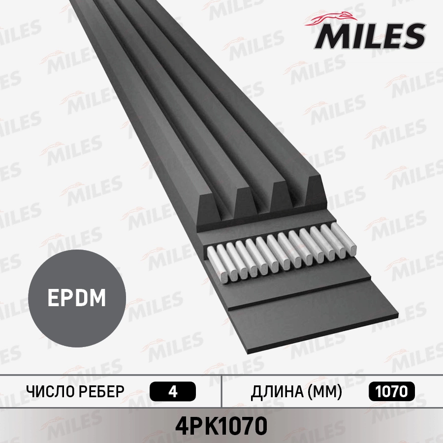 Поликлиновой ремень MILES 4PK1070