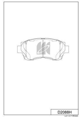 Комплект тормозных колодок дисковый тормоз MK KASHIYAMA D2088H