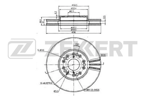 Тормозной диск ZEKKERT BS-5498