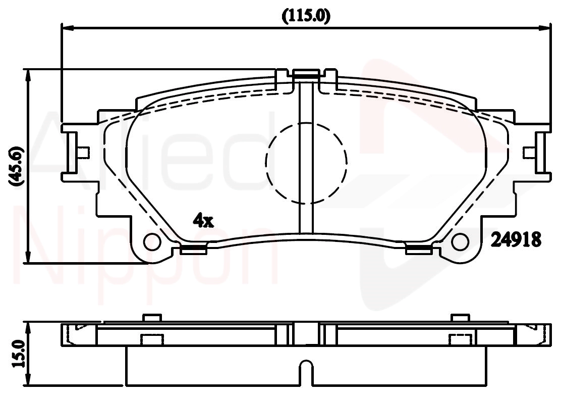 Комплект тормозных колодок дисковый тормоз anl braking ALLIED NIPPON ADB06078