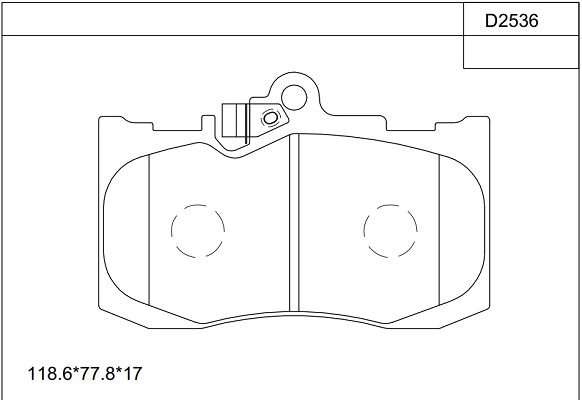 Комплект тормозных колодок дисковый тормоз ASIMCO KD2536