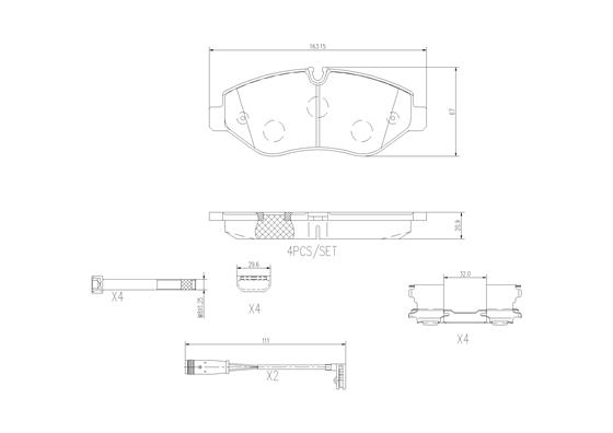 Комплект тормозных колодок дисковый тормоз prime line - ceramic BREMBO P50085N