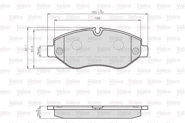 Комплект тормозных колодок дисковый тормоз optipack for lcv VALEO 872192