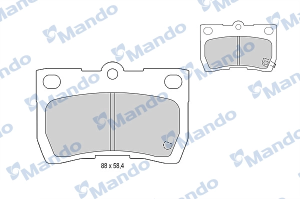 Комплект тормозных колодок дисковый тормоз MANDO MBF015616