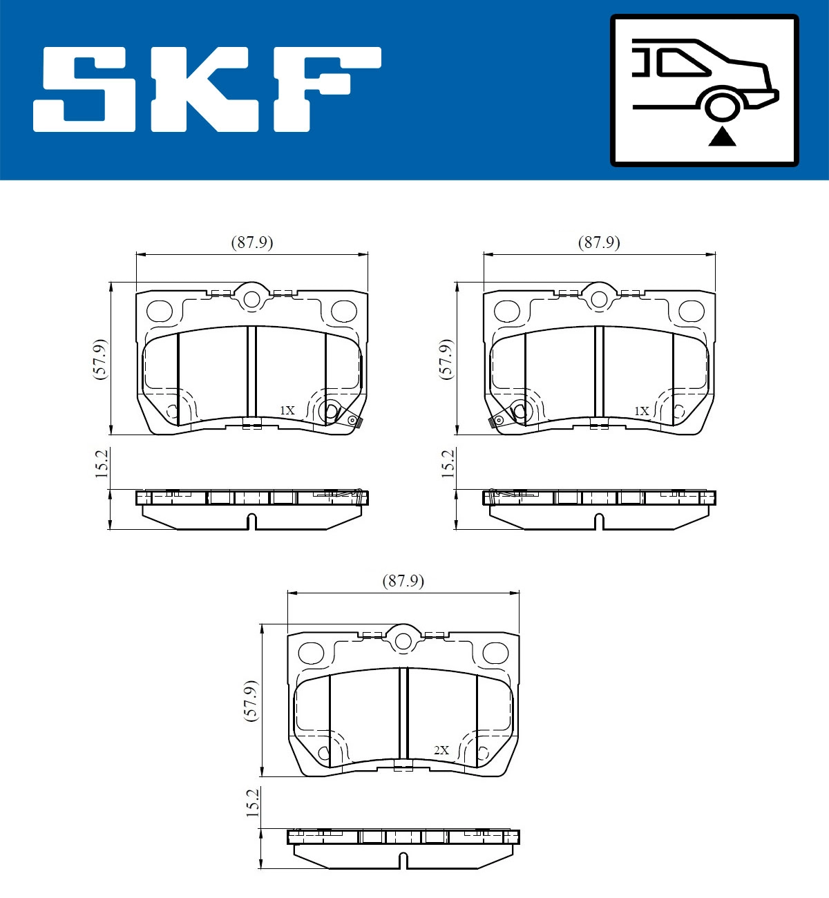 Комплект тормозных колодок дисковый тормоз SKF VKBP 91094 A