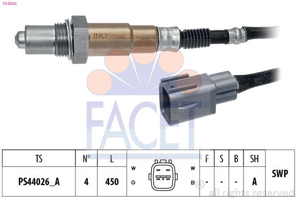 Лямбда-зонд made in italy - oe equivalent FACET 10.8293