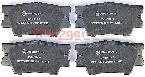 Комплект тормозных колодок дисковый тормоз greenparts METZGER 1170313