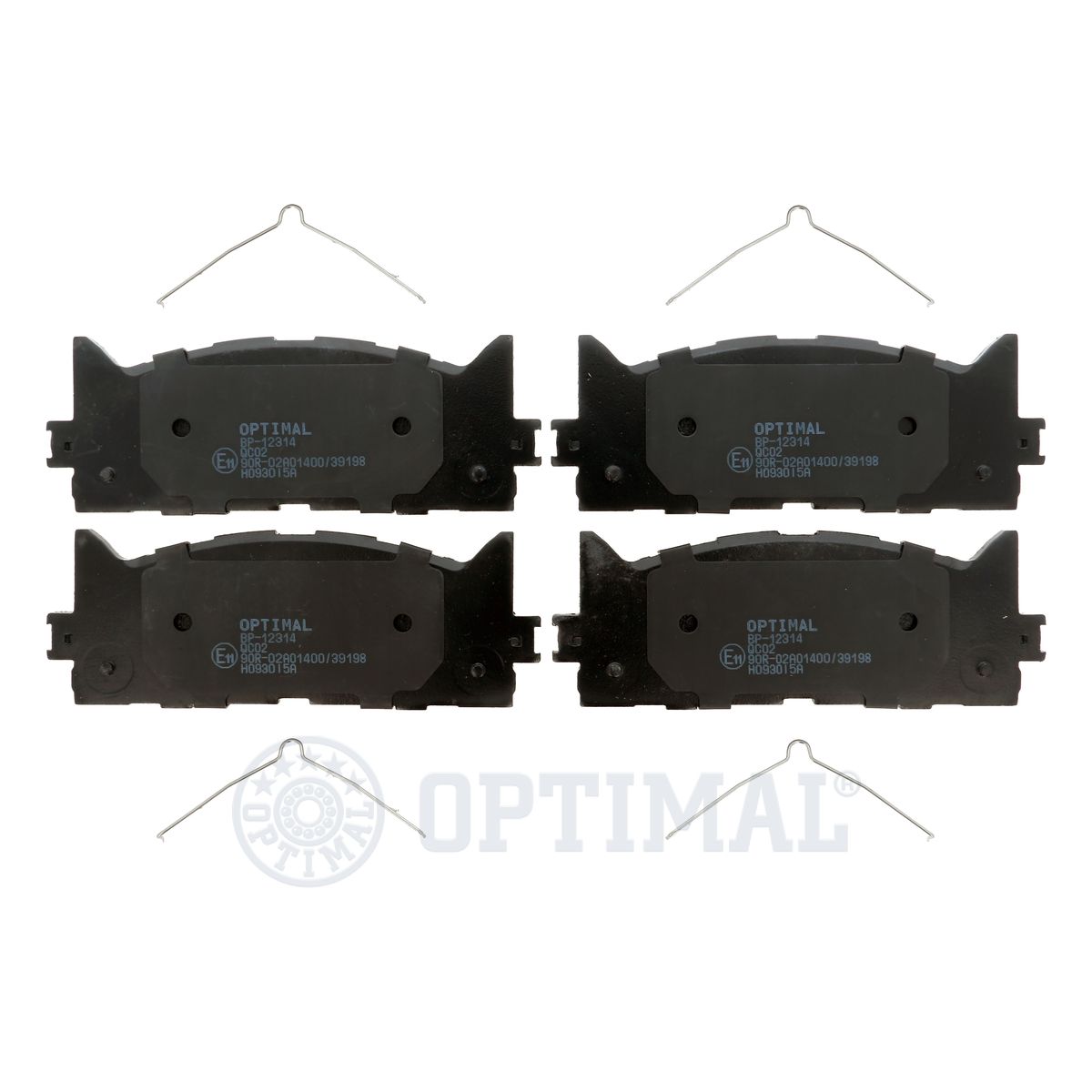 Комплект тормозных колодок дисковый тормоз OPTIMAL BP-12314