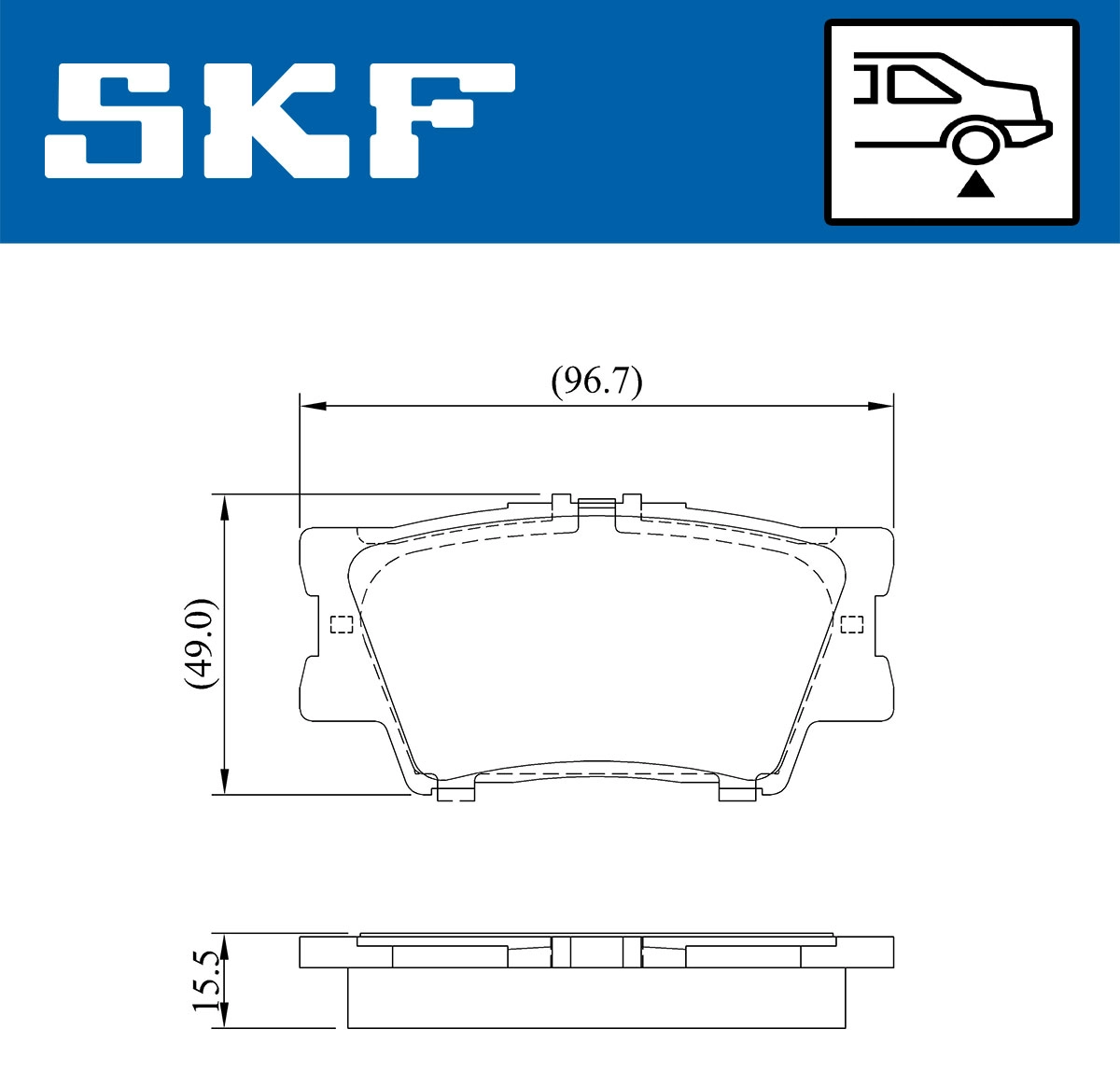 Комплект тормозных колодок дисковый тормоз SKF VKBP 90307