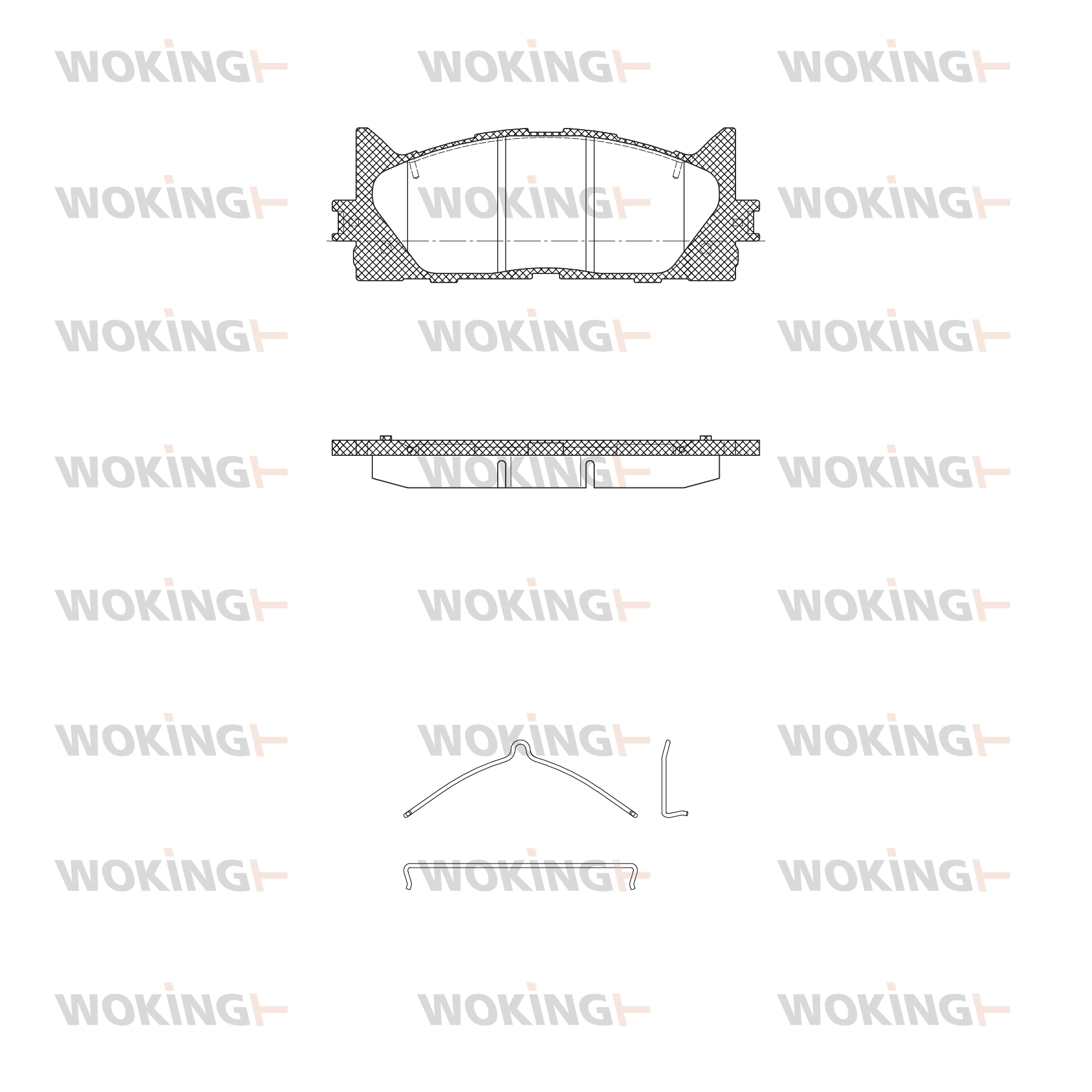Комплект тормозных колодок дисковый тормоз WOKING P13333.00
