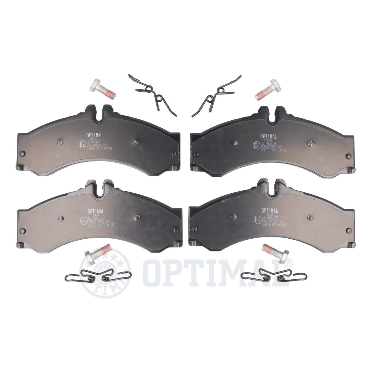 Комплект тормозных колодок дисковый тормоз OPTIMAL BP-10404
