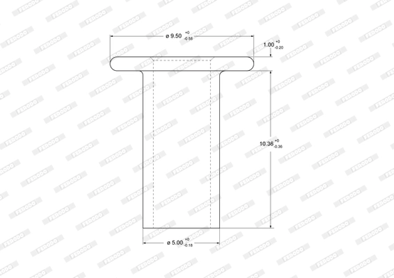 Заклепка накладки барабанного тормоза federal-mogul FERODO 93038
