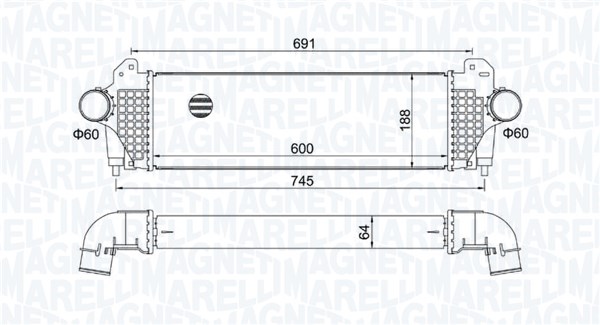 Интеркулер MAGNETI MARELLI 351319205740