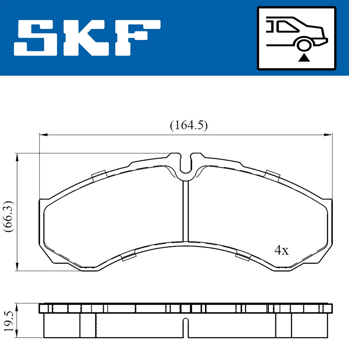 Комплект тормозных колодок дисковый тормоз SKF VKBP 90130