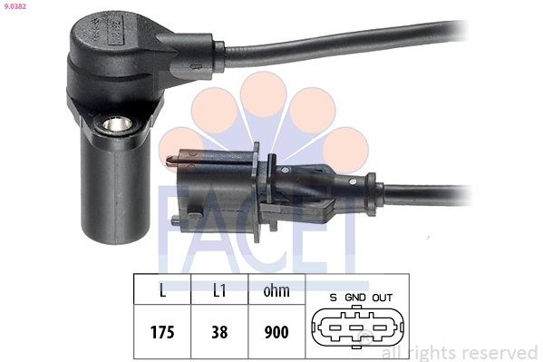 Датчик импульсов made in italy - oe equivalent FACET 9.0382
