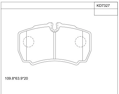 Комплект тормозных колодок дисковый тормоз ASIMCO KD7327