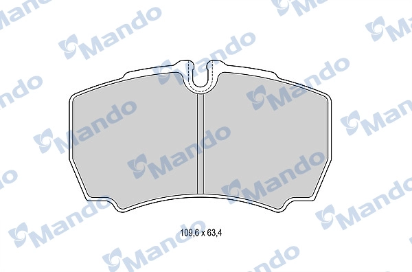 Комплект тормозных колодок дисковый тормоз MANDO MBF015050