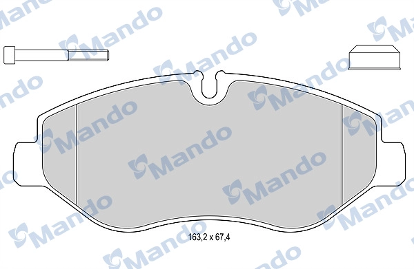 Комплект тормозных колодок дисковый тормоз MANDO MBF015563