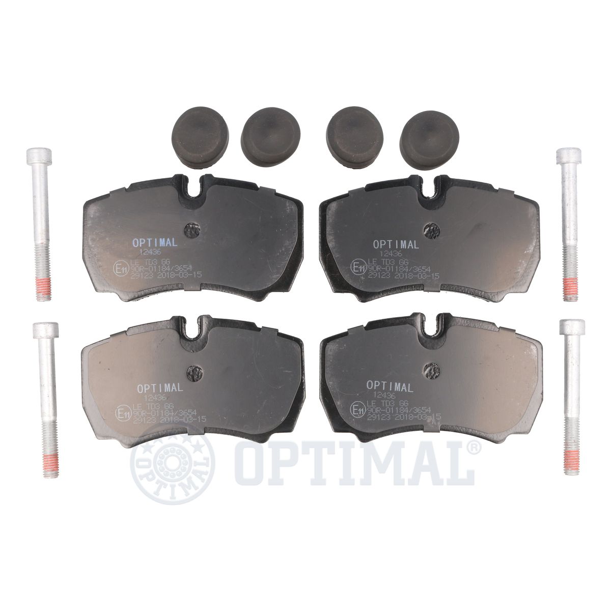 Комплект тормозных колодок дисковый тормоз OPTIMAL BP-12436