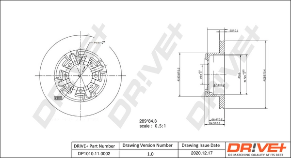 Тормозной диск DR!VE+ DP1010.11.0002