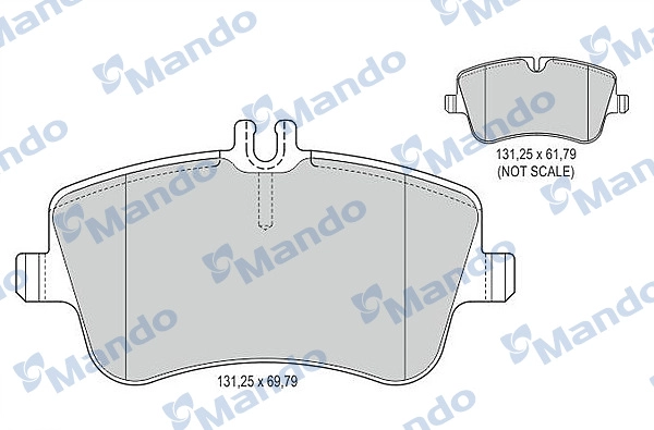 Комплект тормозных колодок дисковый тормоз MANDO MBF015149