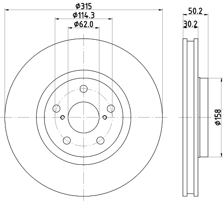 Тормозной диск pro HELLA/BEHR/PAGID 8DD 355 122-241
