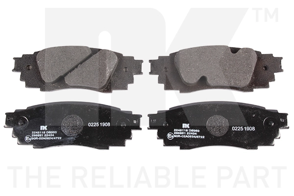 Комплект тормозных колодок дисковый тормоз NK 2245118