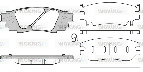 Комплект тормозных колодок дисковый тормоз WOKING P17363.10