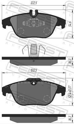 Комплект тормозных колодок дисковый тормоз FEBEST 1601-204R