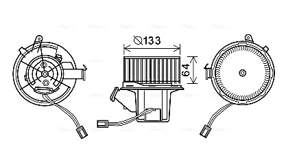 Вентилятор салона AVA QUALITY COOLING MS8629