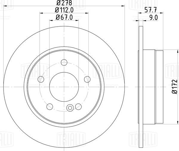 Тормозной диск TRIALLI DF 250123