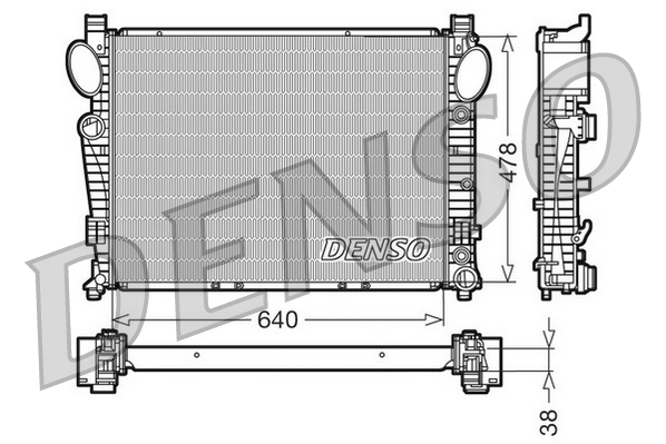 Радиатор охлаждение двигателя DENSO DRM17094