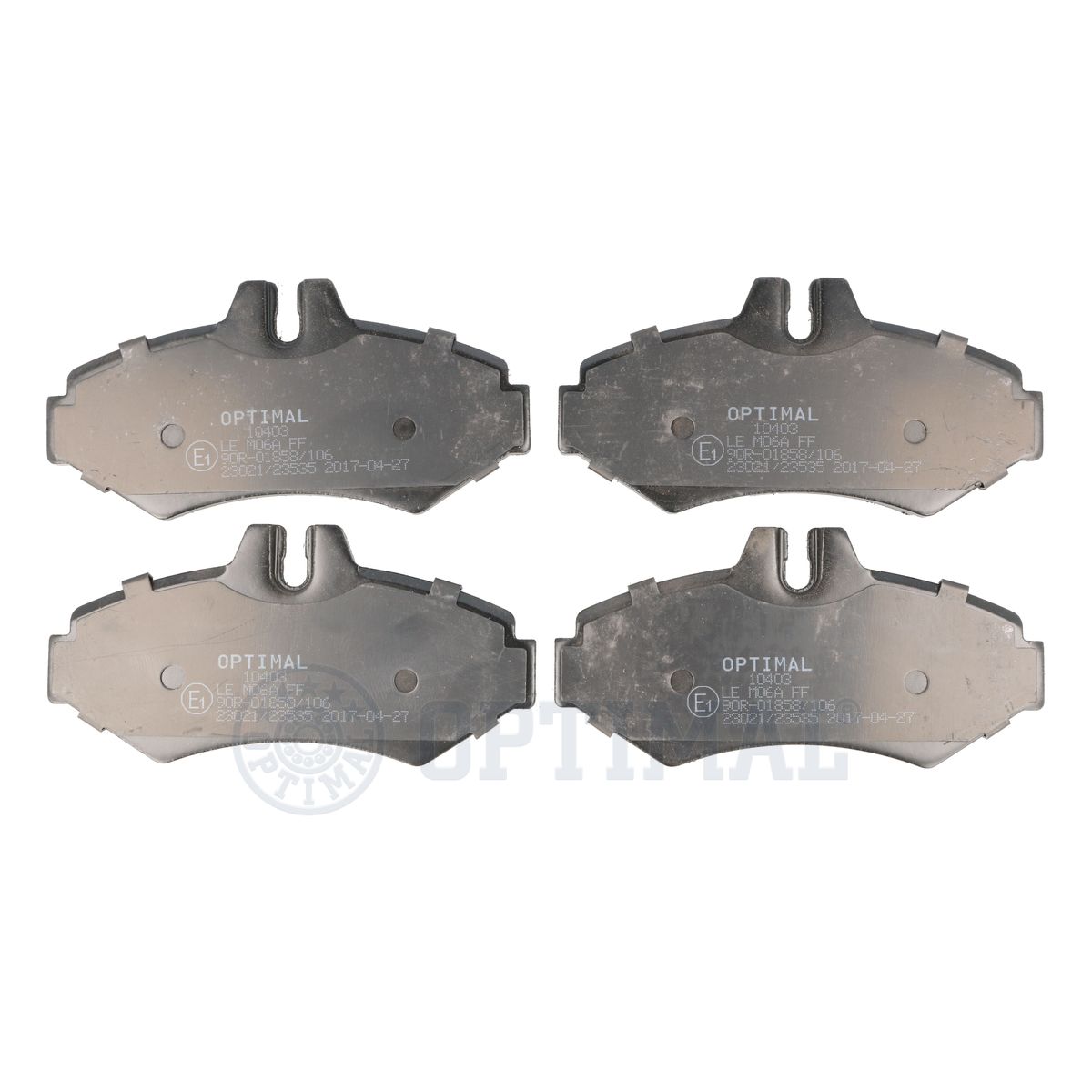 Комплект тормозных колодок дисковый тормоз OPTIMAL BP-10403