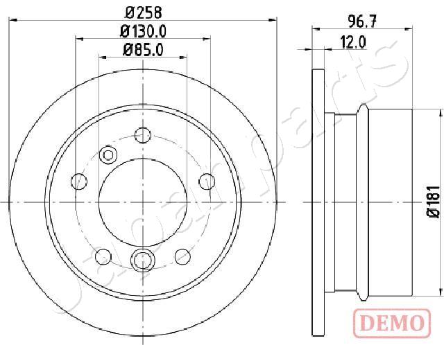Тормозной диск JAPANPARTS DP-0518C