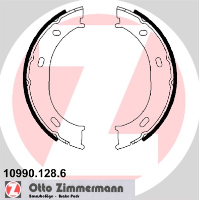Комплект тормозных колодок стояночная тормозная система ZIMMERMANN 10990.128.6