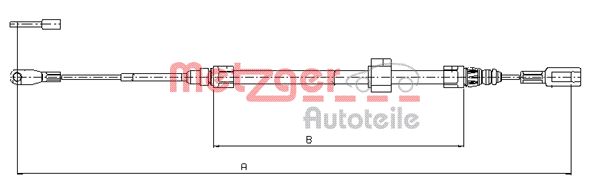 Тросик cтояночный тормоз greenparts METZGER 10.9882
