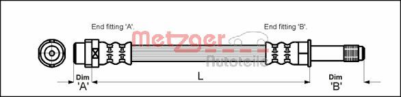 Тормозной шланг greenparts METZGER 4110331