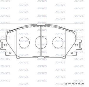 Комплект тормозных колодок дисковый тормоз ADVICS A1N155