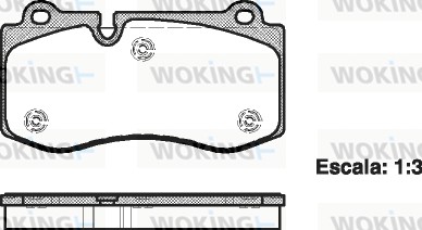 Комплект тормозных колодок дисковый тормоз WOKING P13023.00
