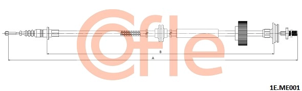 Тросик cтояночный тормоз COFLE 1E.ME001