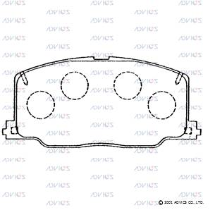 Комплект тормозных колодок дисковый тормоз ADVICS SN617P