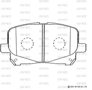 Комплект тормозных колодок дисковый тормоз ADVICS SN877