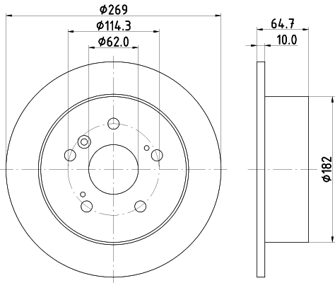 Тормозной диск NISSHINBO ND1037K