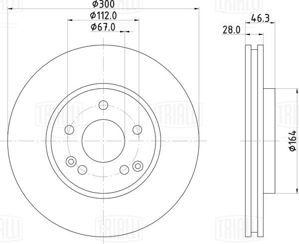Тормозной диск TRIALLI DF 261514