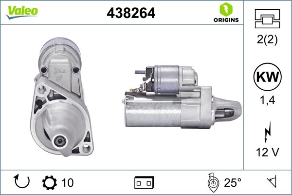 Стартер valeo origins new oe technology VALEO 438264