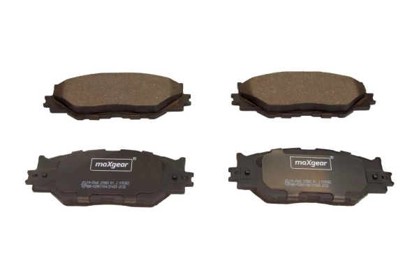 Комплект тормозных колодок дисковый тормоз MAXGEAR 19-2968