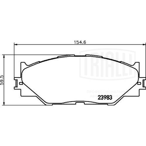 Комплект тормозных колодок дисковый тормоз TRIALLI PF 4359